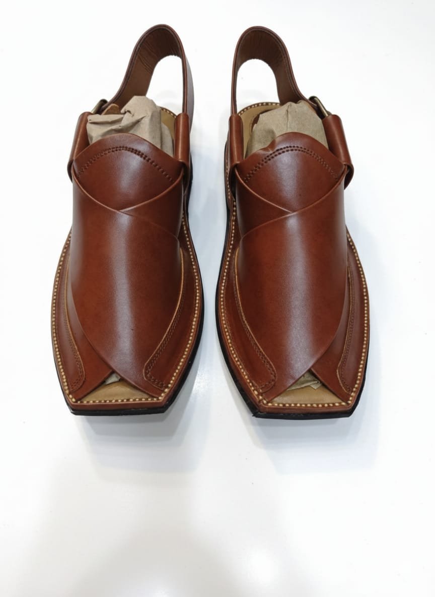 Zalmi Peshawari Chappal (Red) - Image 4