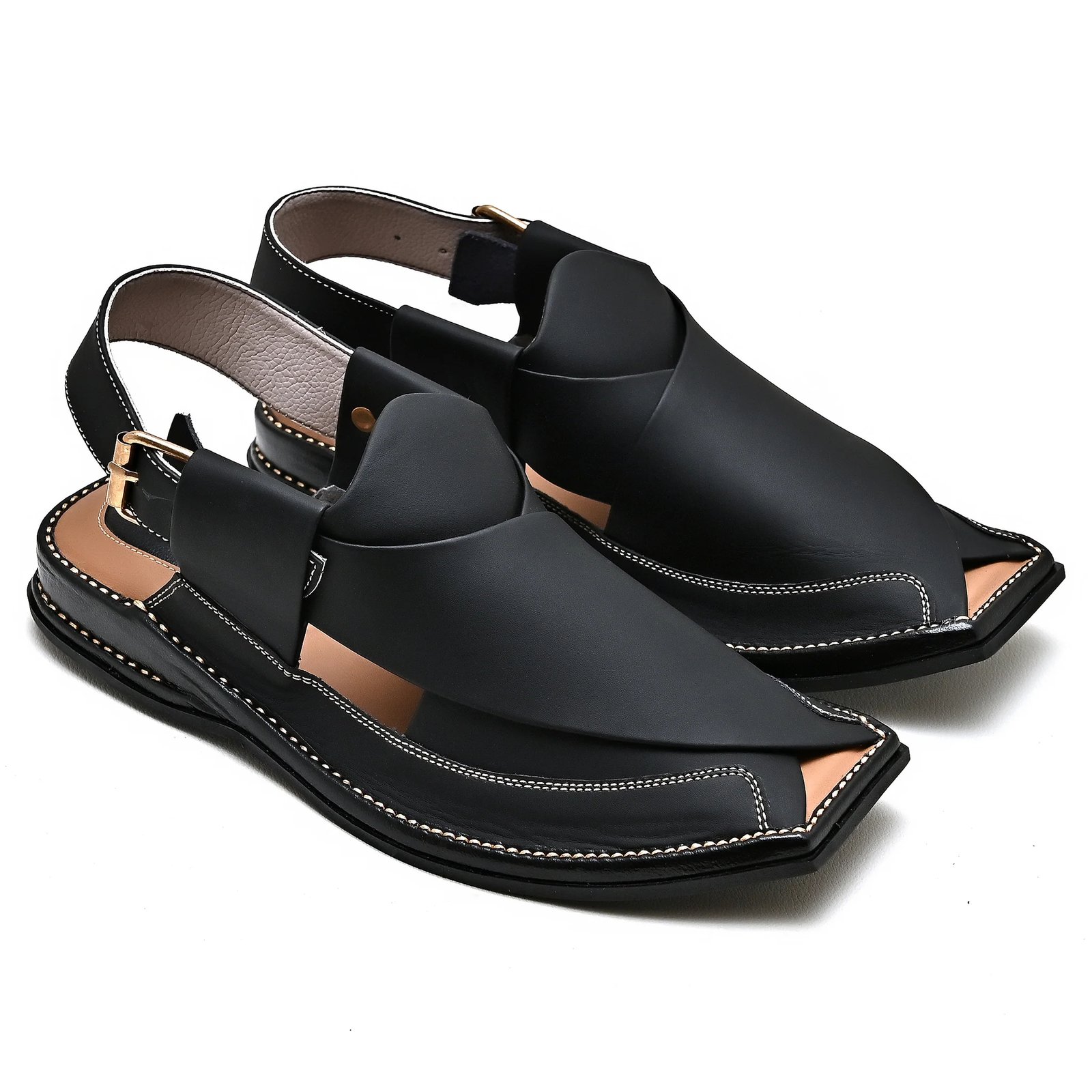 Zalmi Peshawari Chappal (Black)