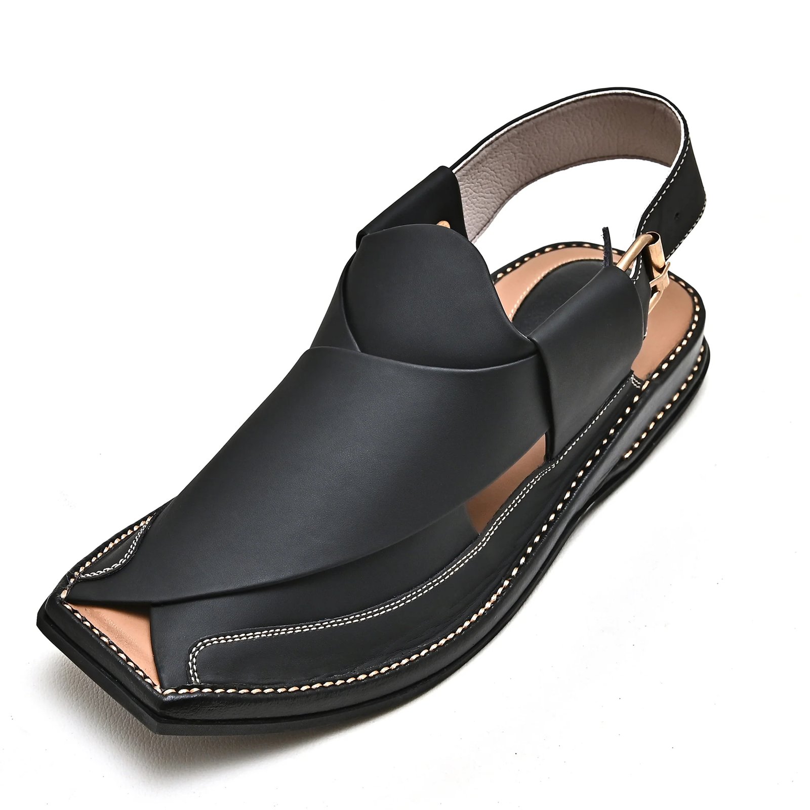 Zalmi Peshawari Chappal (Black) - Image 3