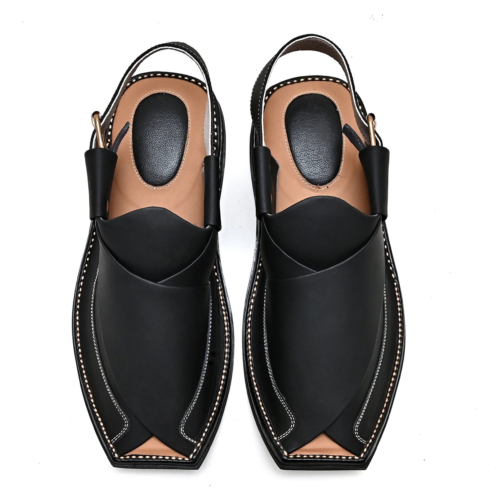 Zalmi Peshawari Chappal (Black) - Image 2