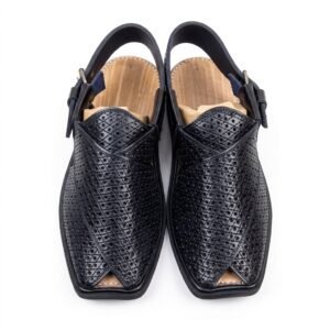 PU Leather Jali Design Peshawari Chappal