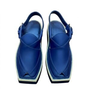 Traditional Kaptaan Design Chappal (Blue)