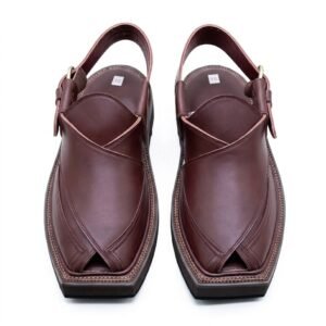 Traditional Kaptaan Design Chappal (Red)